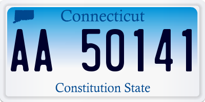 CT license plate AA50141