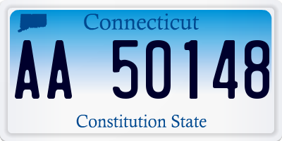 CT license plate AA50148