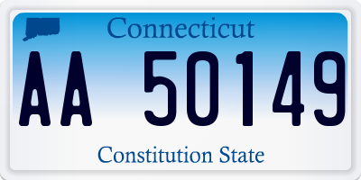 CT license plate AA50149