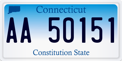 CT license plate AA50151