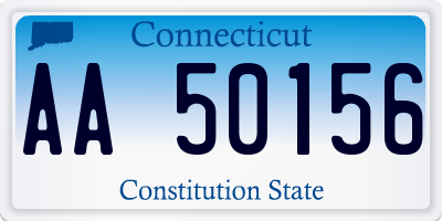 CT license plate AA50156