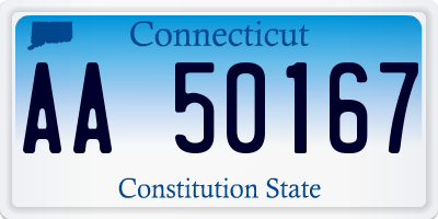 CT license plate AA50167