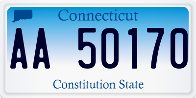 CT license plate AA50170