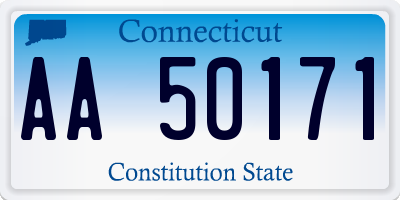 CT license plate AA50171