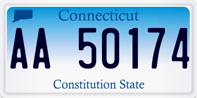 CT license plate AA50174