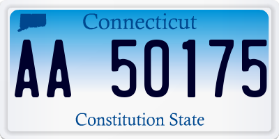 CT license plate AA50175