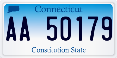 CT license plate AA50179