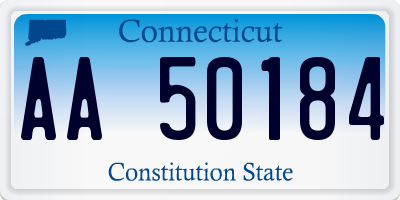 CT license plate AA50184