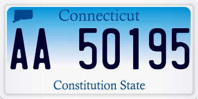 CT license plate AA50195