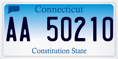 CT license plate AA50210