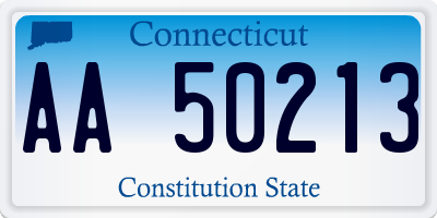 CT license plate AA50213