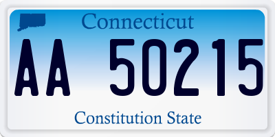 CT license plate AA50215