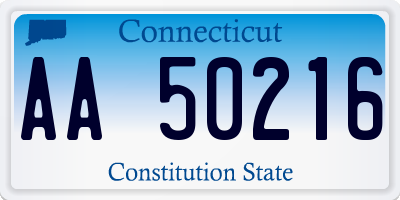 CT license plate AA50216