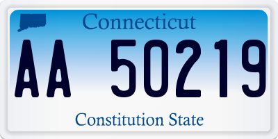 CT license plate AA50219