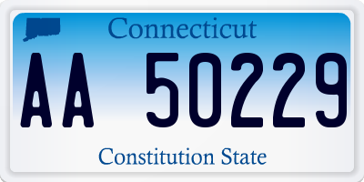 CT license plate AA50229