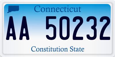 CT license plate AA50232