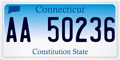 CT license plate AA50236