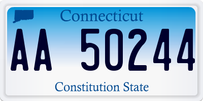 CT license plate AA50244