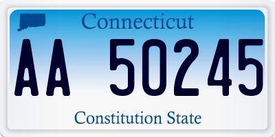 CT license plate AA50245