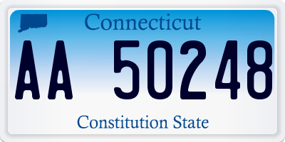 CT license plate AA50248