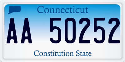 CT license plate AA50252