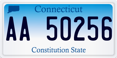 CT license plate AA50256