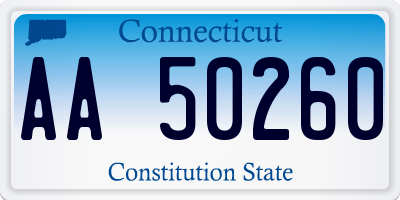 CT license plate AA50260