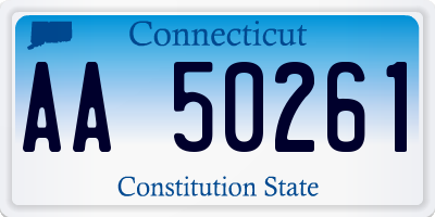 CT license plate AA50261