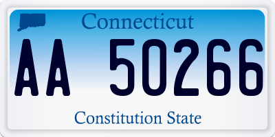 CT license plate AA50266