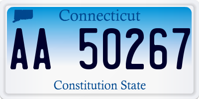 CT license plate AA50267