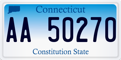 CT license plate AA50270