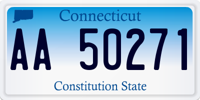 CT license plate AA50271