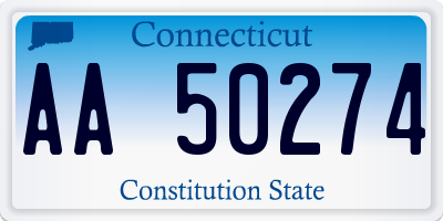 CT license plate AA50274