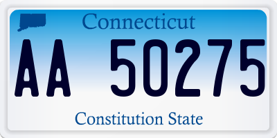 CT license plate AA50275