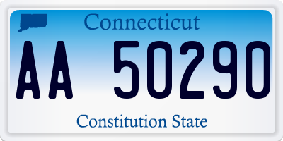 CT license plate AA50290