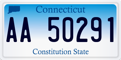 CT license plate AA50291