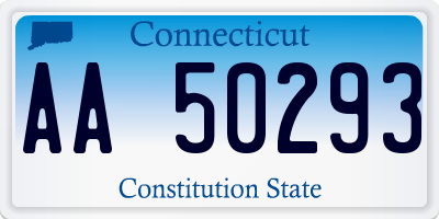 CT license plate AA50293