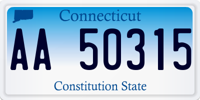 CT license plate AA50315