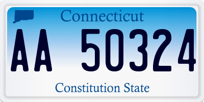 CT license plate AA50324