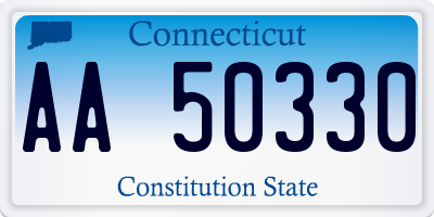 CT license plate AA50330