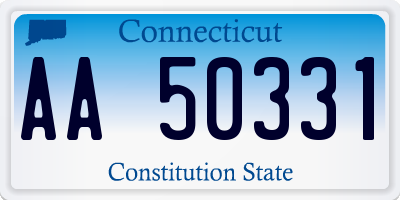 CT license plate AA50331