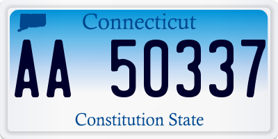 CT license plate AA50337