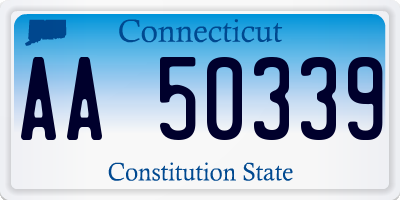 CT license plate AA50339