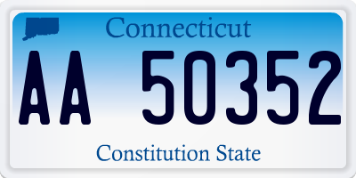 CT license plate AA50352
