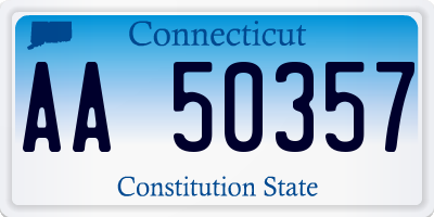 CT license plate AA50357