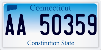 CT license plate AA50359