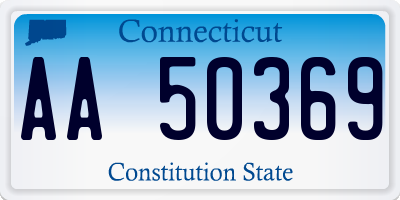 CT license plate AA50369