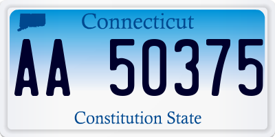 CT license plate AA50375