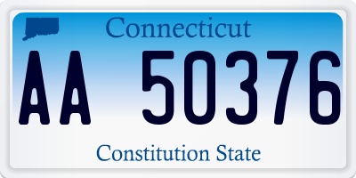CT license plate AA50376