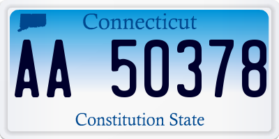 CT license plate AA50378